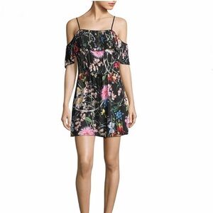 Delfi Collective Cecilia Floral Print‎ Pleated Trim Dress XS